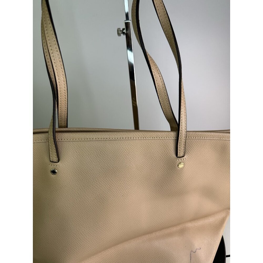 Coach Beige Brown Tote Bag 16in x 15in x 5.5in Used Pre-Owned - Picture 4 of 10